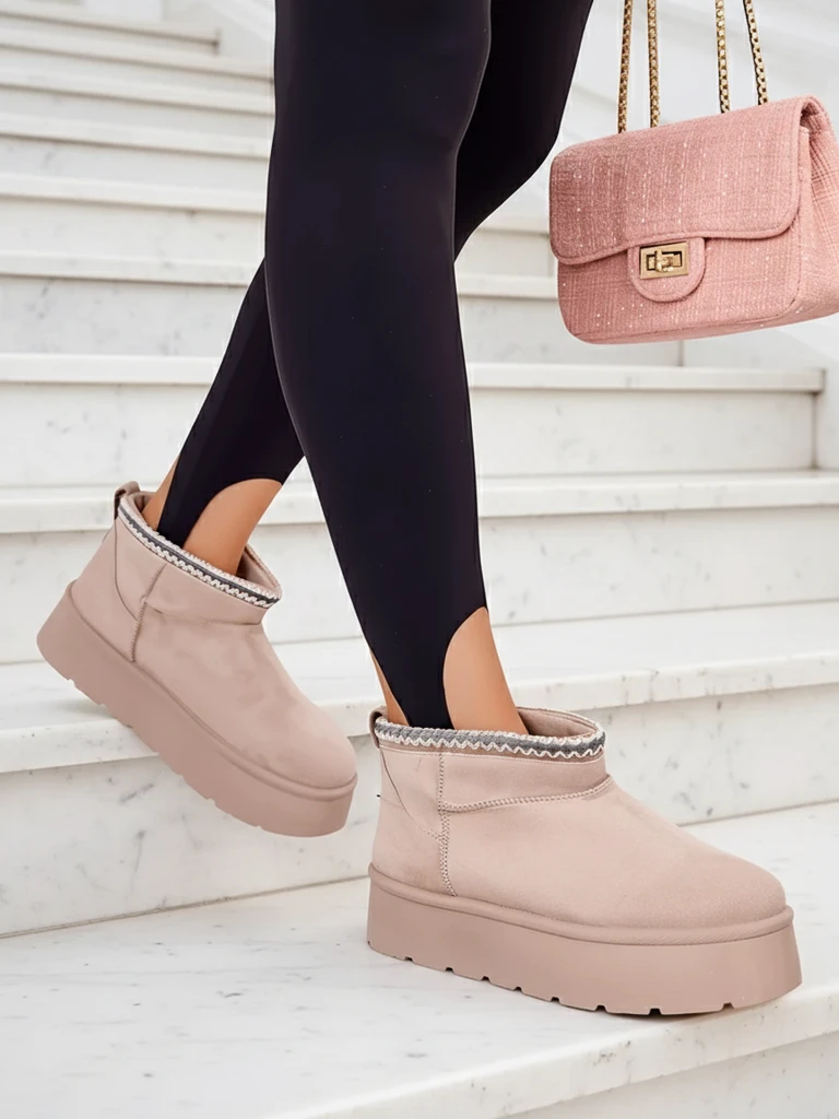 Royalfashion Ženski kratki škornji a'la snežni škornji Xoalla