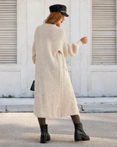 Royalfashion Ženski pleteni pulover s pregrinjalom