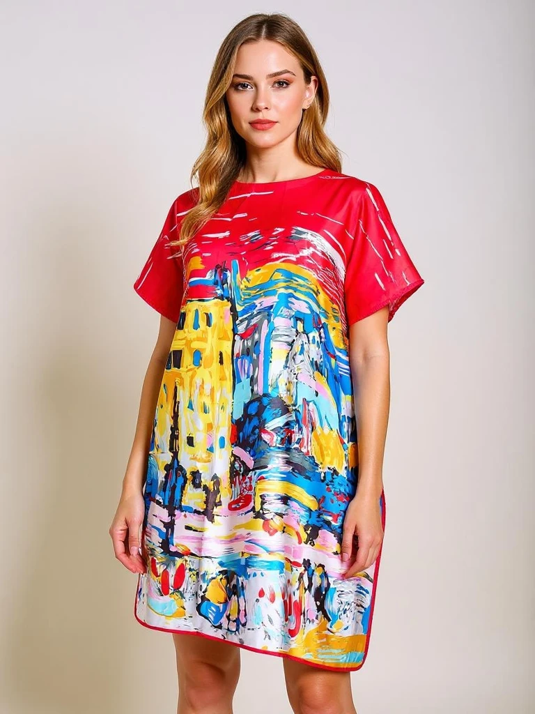 Sukienka Pareo Callista od Royalfashion – barvita, univerzalna, do kolen