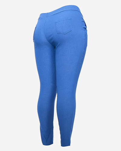 Royalfashion Niebieskie damskie spodnie typu tregginsy PLUS SIZE