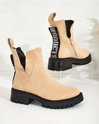 Royalfashion Ženski škornji Gorgie z izrezom