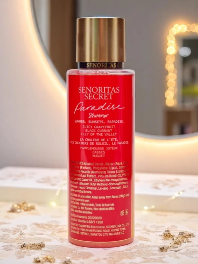 Senoritas Secret Body Mist Paradise Shimmer z bleščicami