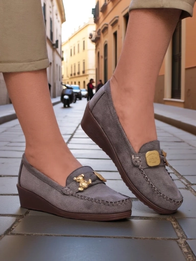 Royalfashion Ženske mokasinke na nizki wedges Mollan