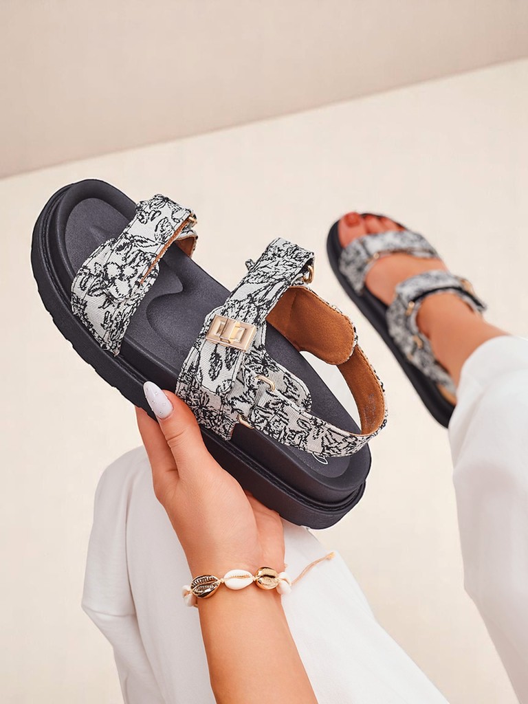 Royalfashion Ženski sandali z Aloe tiskom