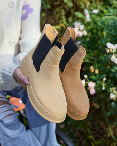 Royalfashion Bež ženski škornji a'la snežni škornji Uteris