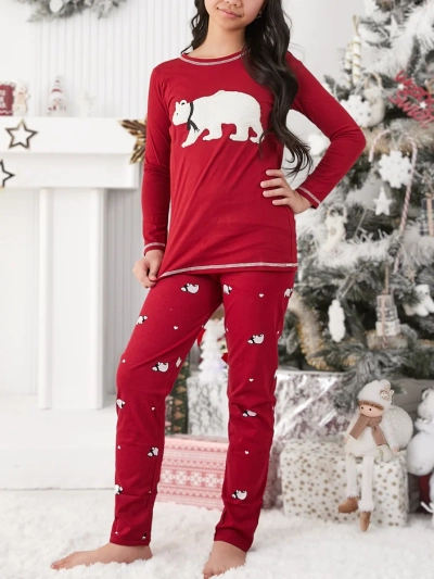 Royalfashion božična bombažna otroška pižama s polarjem