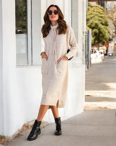 Royalfashion Ženska duga haljina džemper