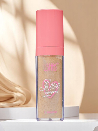 USHAS Sijaj za obraz v prahu s gobico Golden Petal