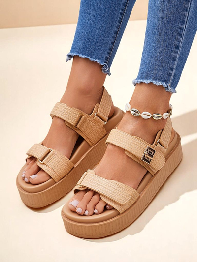Ženski sandali s platformo Royalfashion Bež Lavinia – udobno poletje