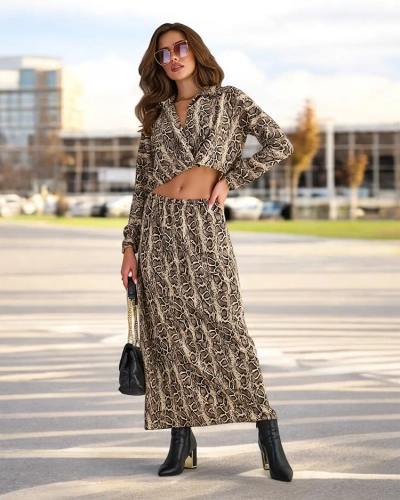 Royalfashion Ženski komplet z vzorcem