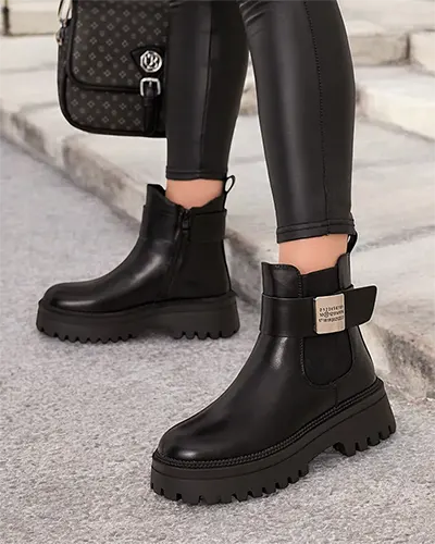 Royalfashion Ženski škornji iz eko usnja Dobi