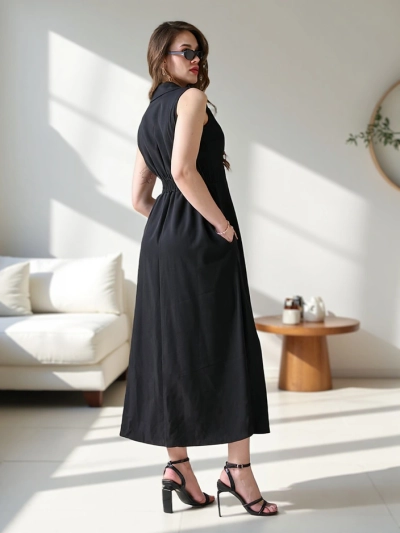 Royalfashion Ženska brezrokavnica z zavihanjem v vratnem izrezu Bizness