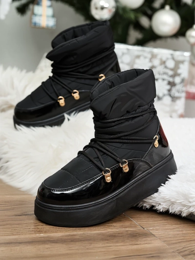 Royalfashion Ženski snežni škornji v črni barvi Dabenda