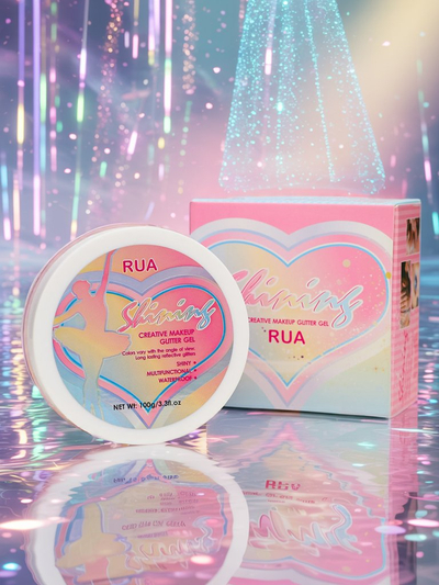 Bleščeči gel za okrasitev obraza v roza barvi