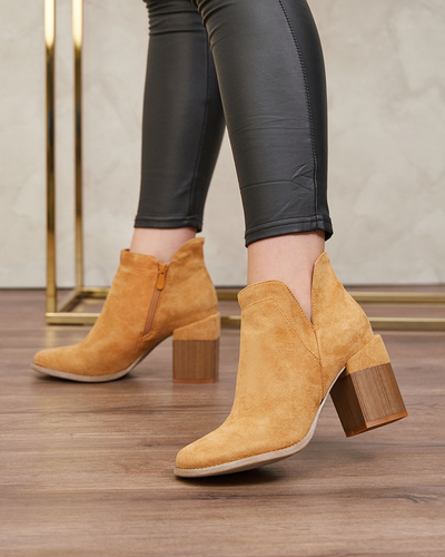 Royalfashion Camel Ženski škornji Ricteas stiletto