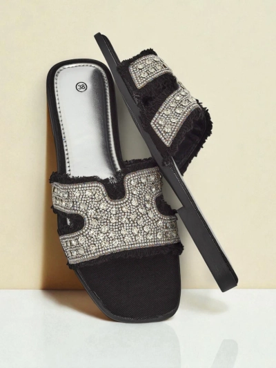 Royalfashion ženski sandali z okrasnimi kamenčki CrystalEase