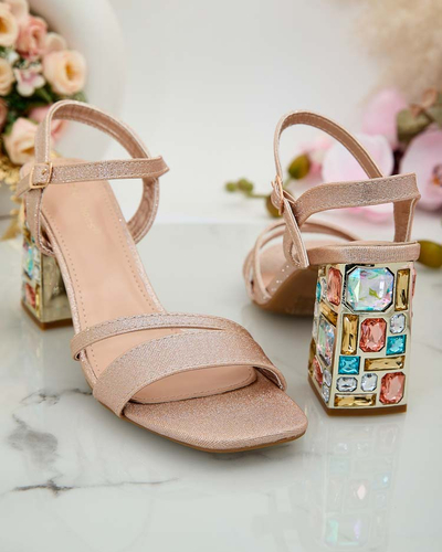 Royalfashion Ženski sandali Solepte z bleščicami