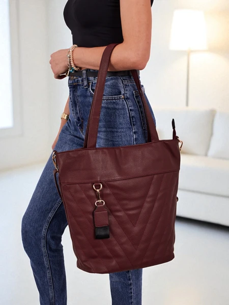 Ženska torbica shopper eko usnje z reliefom Raven Drift