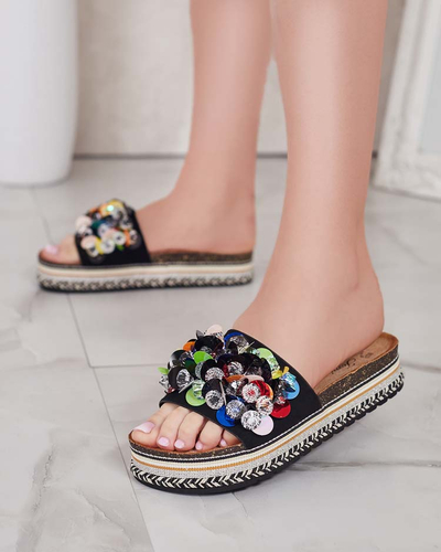 Royalfashion Ženske japonke Loassa s kamenčki