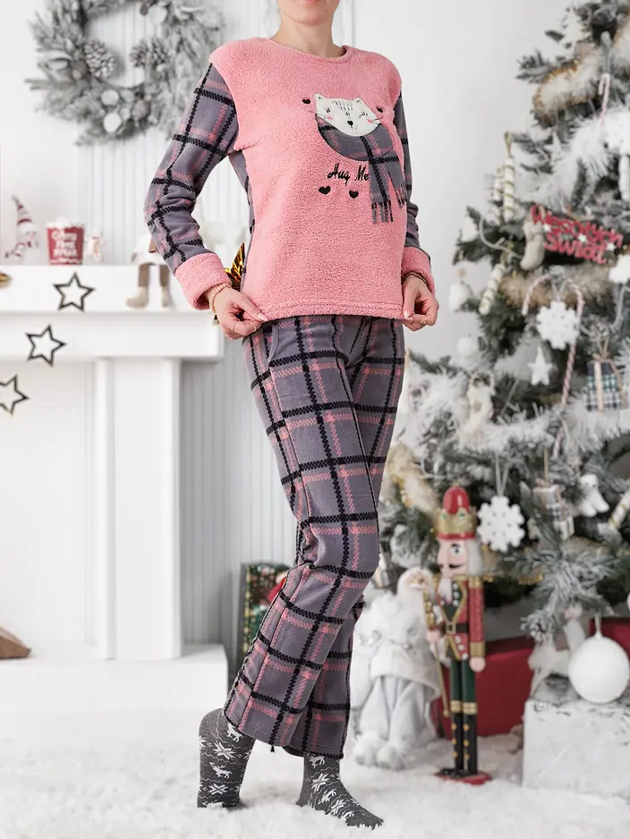 Royalfashion Ženske karirane pižame