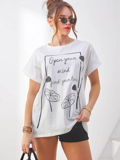 Royalfashion Ženska bombažna majica z zanimivim tiskom