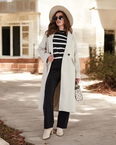 Royalfashion Dolg ženski plašč