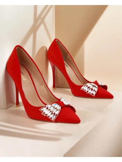 Royalfashion Ženske stiletto pete z metuljčkom Cocarte