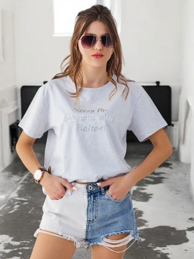 Royalfashion Ženska bombažna majica Uživajte v trenutku z Refresh