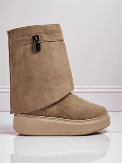 Kratki ženski čevlji za sneg a'la z zgornjim delom, ki ga je mogoče pritrditi, Elizze