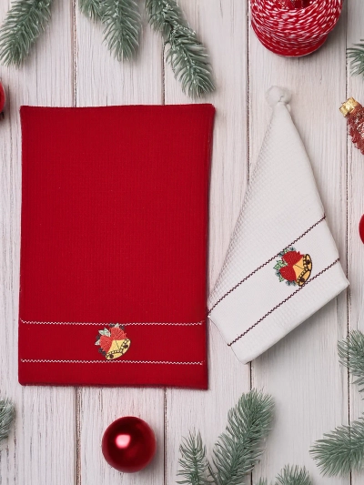 Royalfashion Bożydarowy zestaw ręczników Święta Nowego Roku