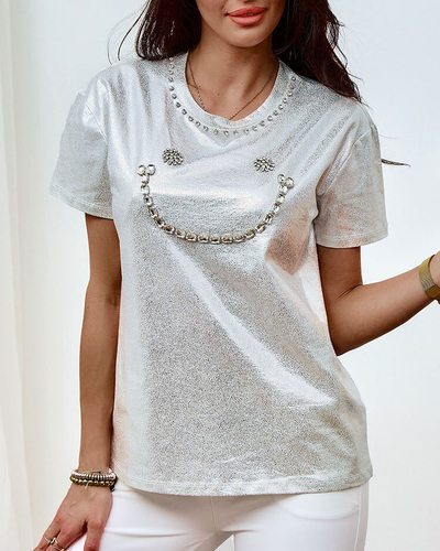 Royalfashion Ženska majica s cirkoni