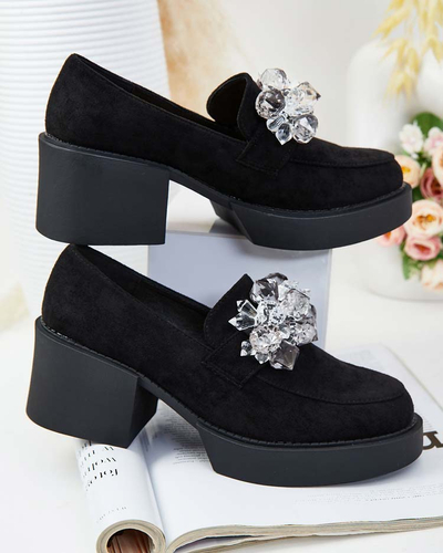 Royalfashion Ženski mokasini Pegorani z visoko peto peto