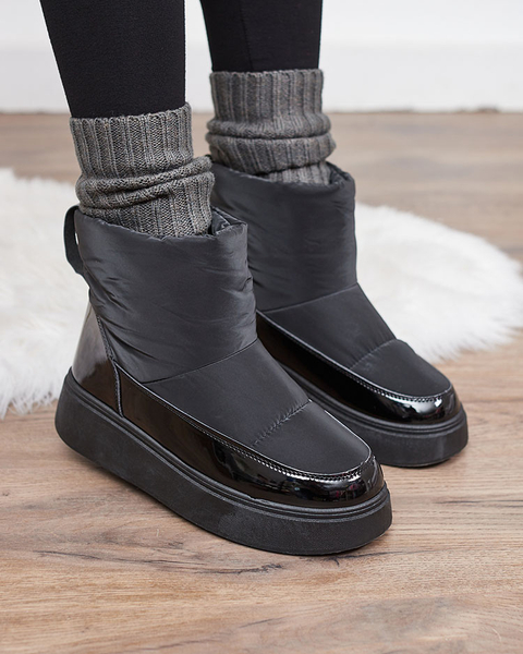 Royalfashion Black Maderta slip-on ženski snežni škornji