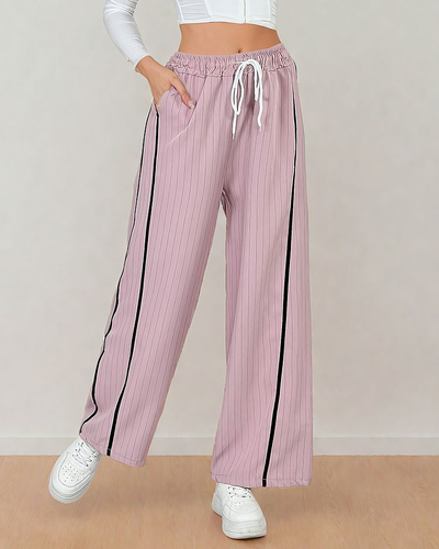 Royalfashion Ženske črtaste hlače iz blaga s črtami