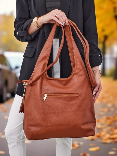 Velika ženska torbica shopper Crystal Haven iz eko usnja