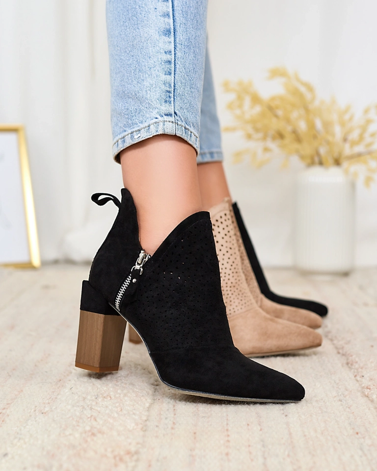 Royalfashion Črni ženski visoki škornji Swerros