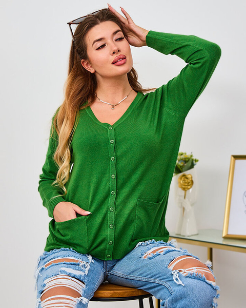 Royalfashion Zelena ženska jopica z žepi