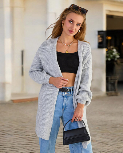 Royalfashion Ženski pulover s pregrinjalom v barvi fuksije