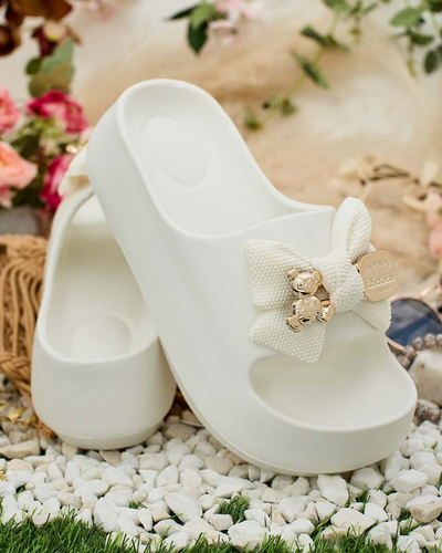 Royalfashion Ženske gumijaste japonke z okrasnim lokom Afeen