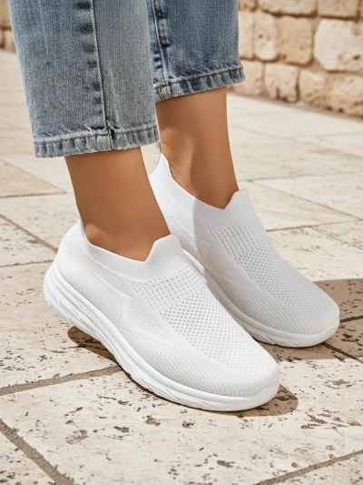 Royalfashion Ženske sportske tenisice na navlačenje Whites