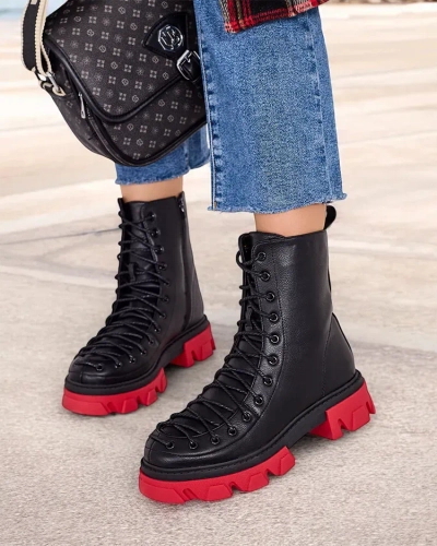 Royalfashion Ženski škornji z vezalkami Xorri