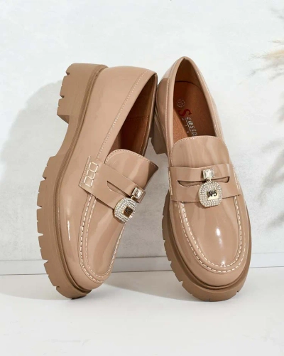 Royalfashion Ženski lakirani mokasini Bemies