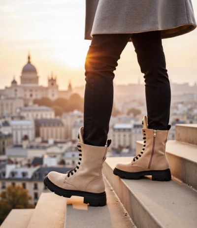 Royalfashion Eco-suede ženske radne čizme Moxox