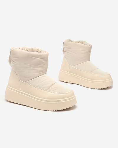 Royalfashion Beige Maderta ženski snežni škornji
