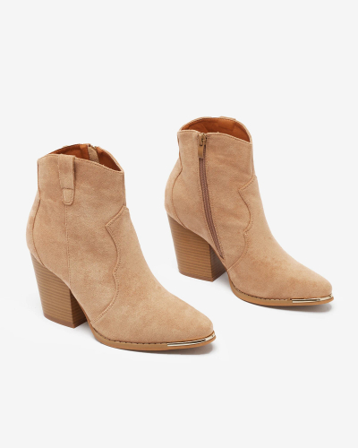 Royalfashion Bež ženski izolirani škornji Diva Charms