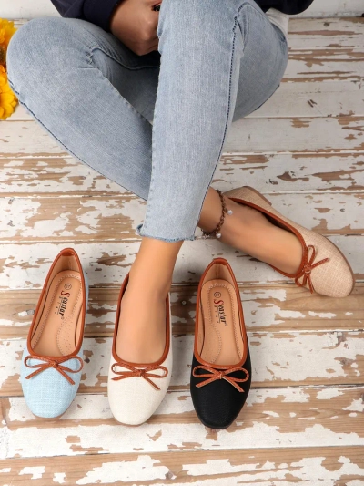 Royalfashion Ženska balerinka s bleščicami in pentljo Aramie