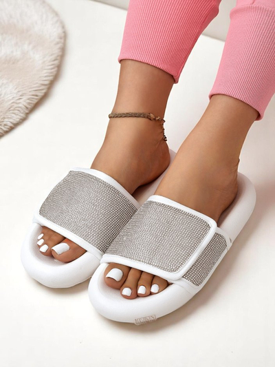 Royalfashion Dámske šľapky s plochou podrážkou Sparkle Step