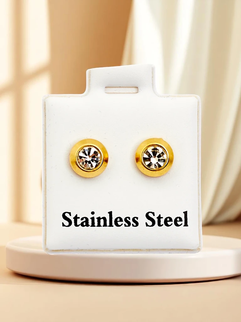 Royalfashion Ženski uhančki na sponko z zirkoni