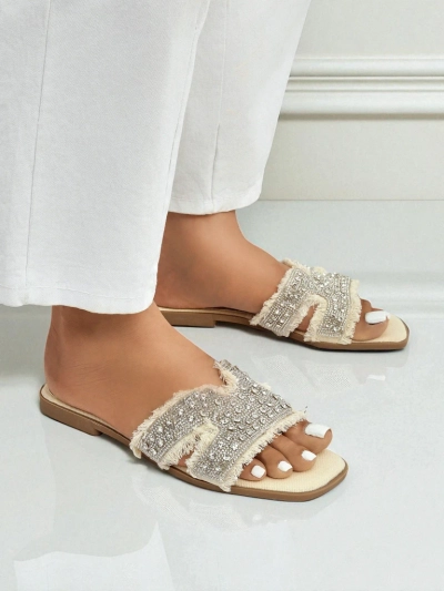 Royalfashion Ženski sandali z okrasnimi kamenčki CrystalEase
