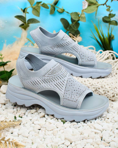 Royalfashion Ženski sandali z zgornjim delom in cirkoni Alebin